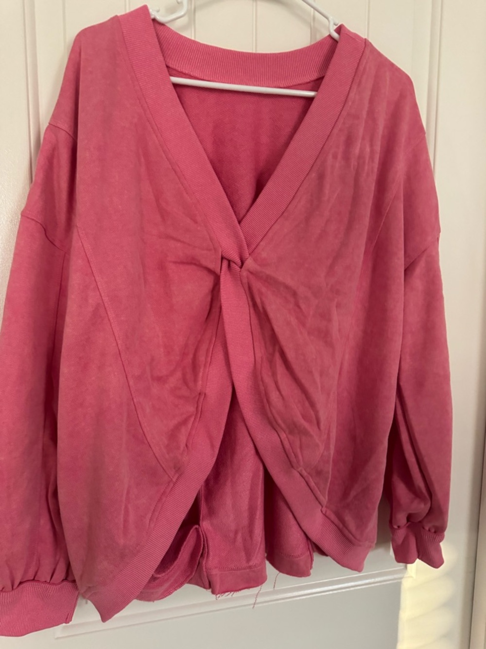 Women’s Pink color Terry Cloth Sweatshirt Size Large - Picture 5 of 5